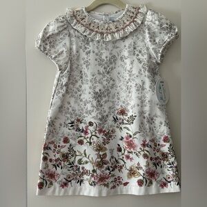 Luli & Me White Floral Kids Dress